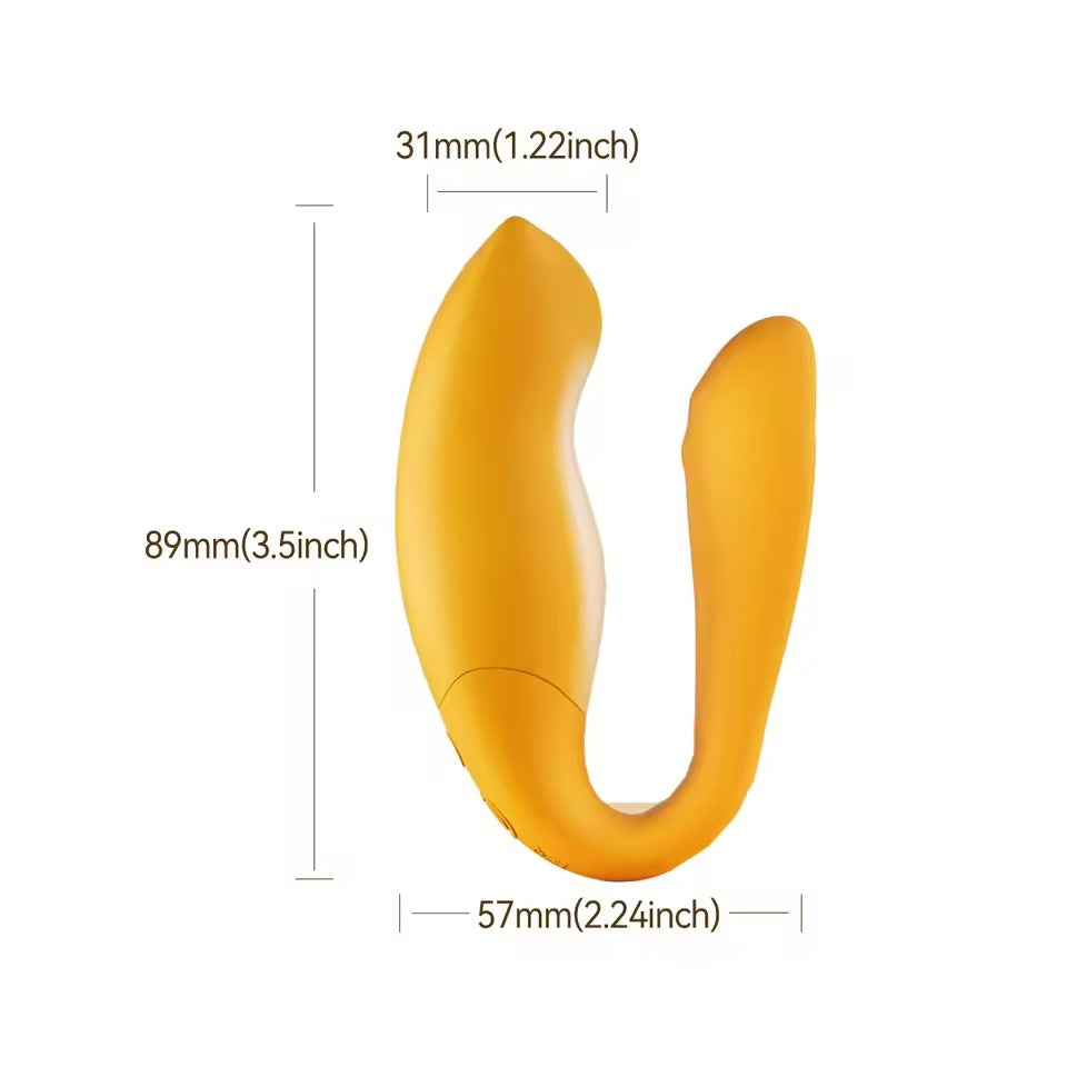 Jissbon Retractable Double Vibrator for Women G-Spot & Clitoris Stimulation Dildo Female Vibration Vaginal Penetration Adult Sex Toy