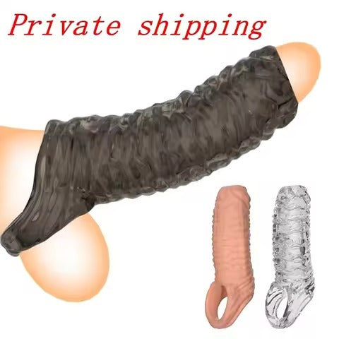 Handcrafted Male Penis Extension Sleeves & Cock Rings Set || Adult Intimate Toys for Men Couples LGBT || Ejaculation Delay Prostate Massager
