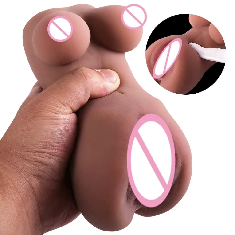 Handheld Torso-Shaped Male Masturbator
