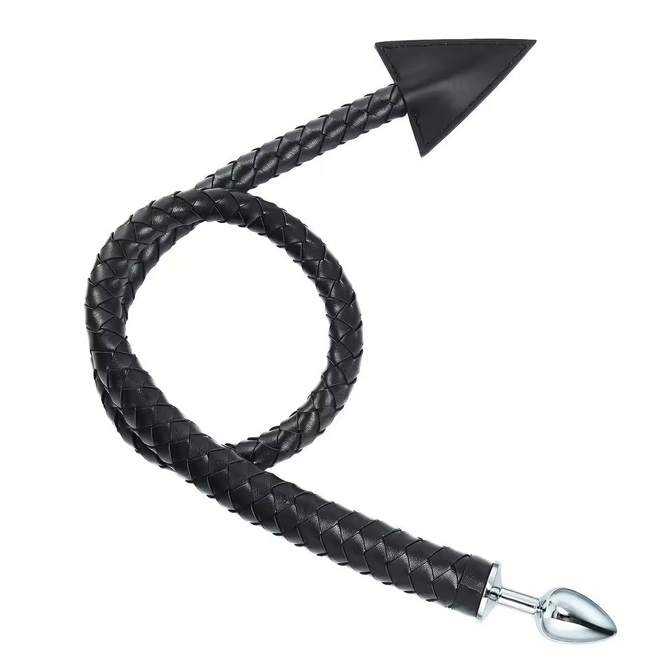 1 Unit BDSM PU Horse Tail Leather Triangle Anal Plug Flirting Toy SM Alternative Multi-purpose Demon Tail Adult Sex Toy