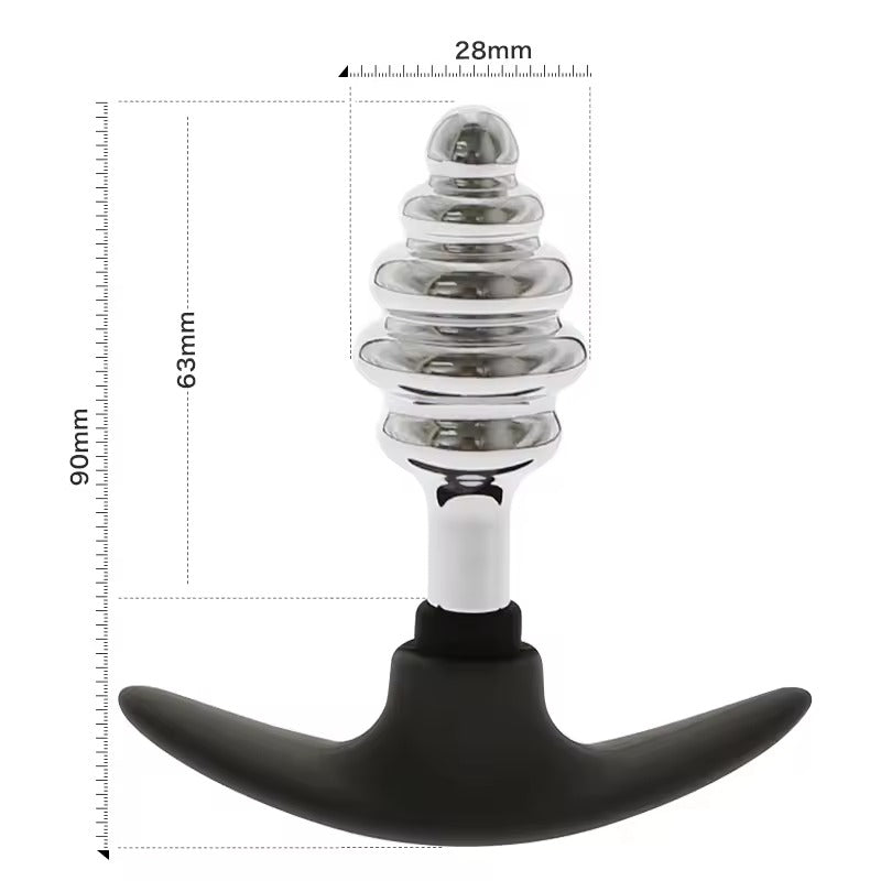 BDSM Metal Anal Plug Stainless Steel Butt Plug Dilator Dildo Massager Spiral Sex Toys Washing Washing Washing Washing