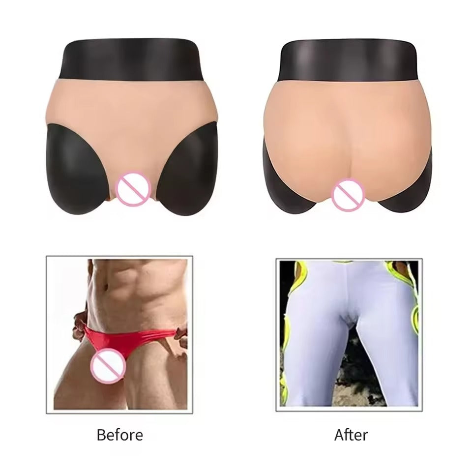 Fake Silicone Vagina Underwear Pants || Crossdresser, Transgender, Dragqueen Cosplay || Queer Sissy Panties || Penis Concealment Public LGBT