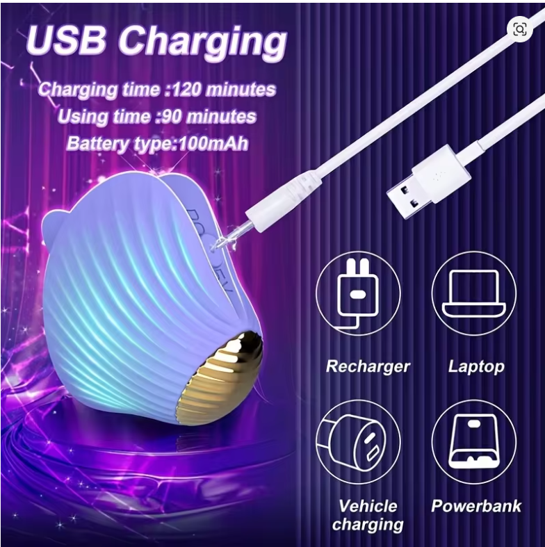 Clam Shell Vibrator Licking Tongue 10 Modes