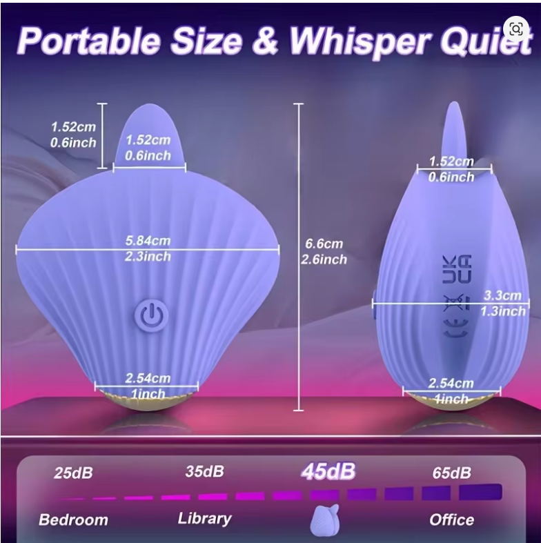 Clam Shell Vibrator Licking Tongue 10 Modes