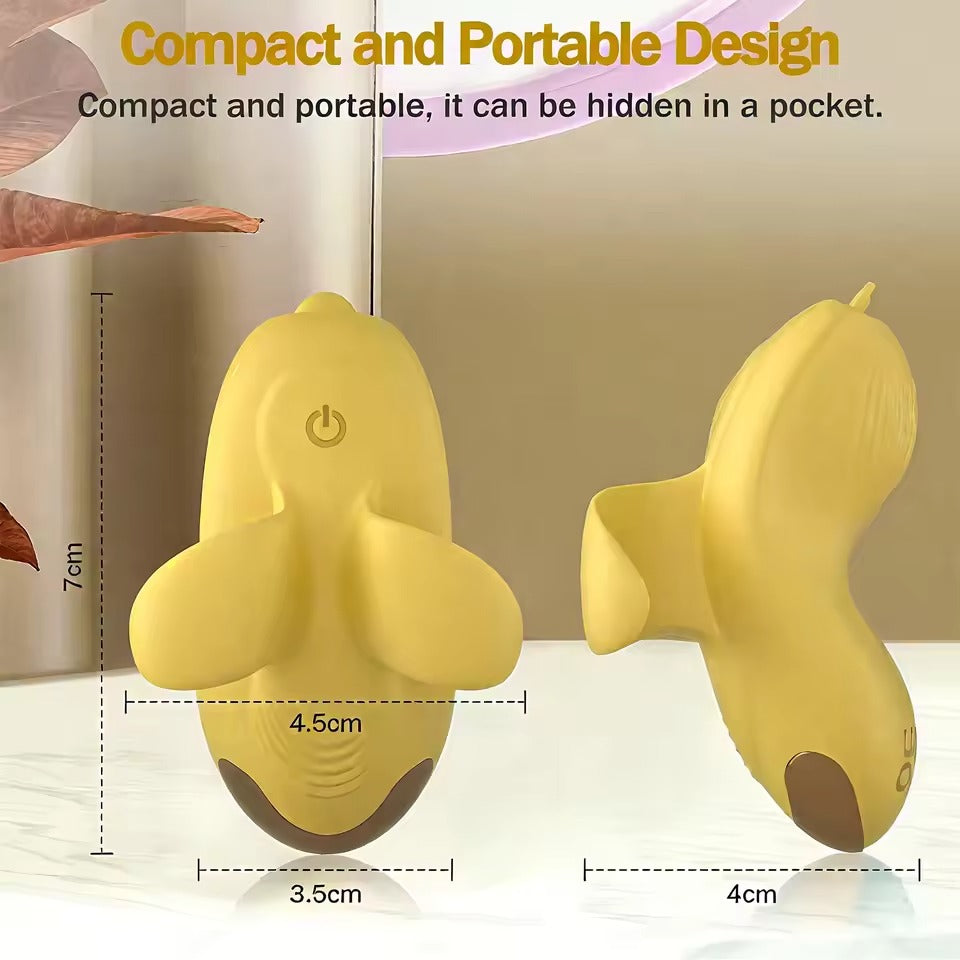 New Finger Wear Vibrators With Tongue Stimulator Wholesale Travel Use Sex Toys Mini Portable App Controlled Vibrators For Women