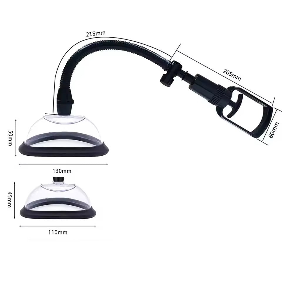 Vacuum Pussy Pump Clit Suction || Women's Enhancement with 2 Cups || Labia Tit Breast Boob Clitoris || Solo & Couple || Discreet Packaging