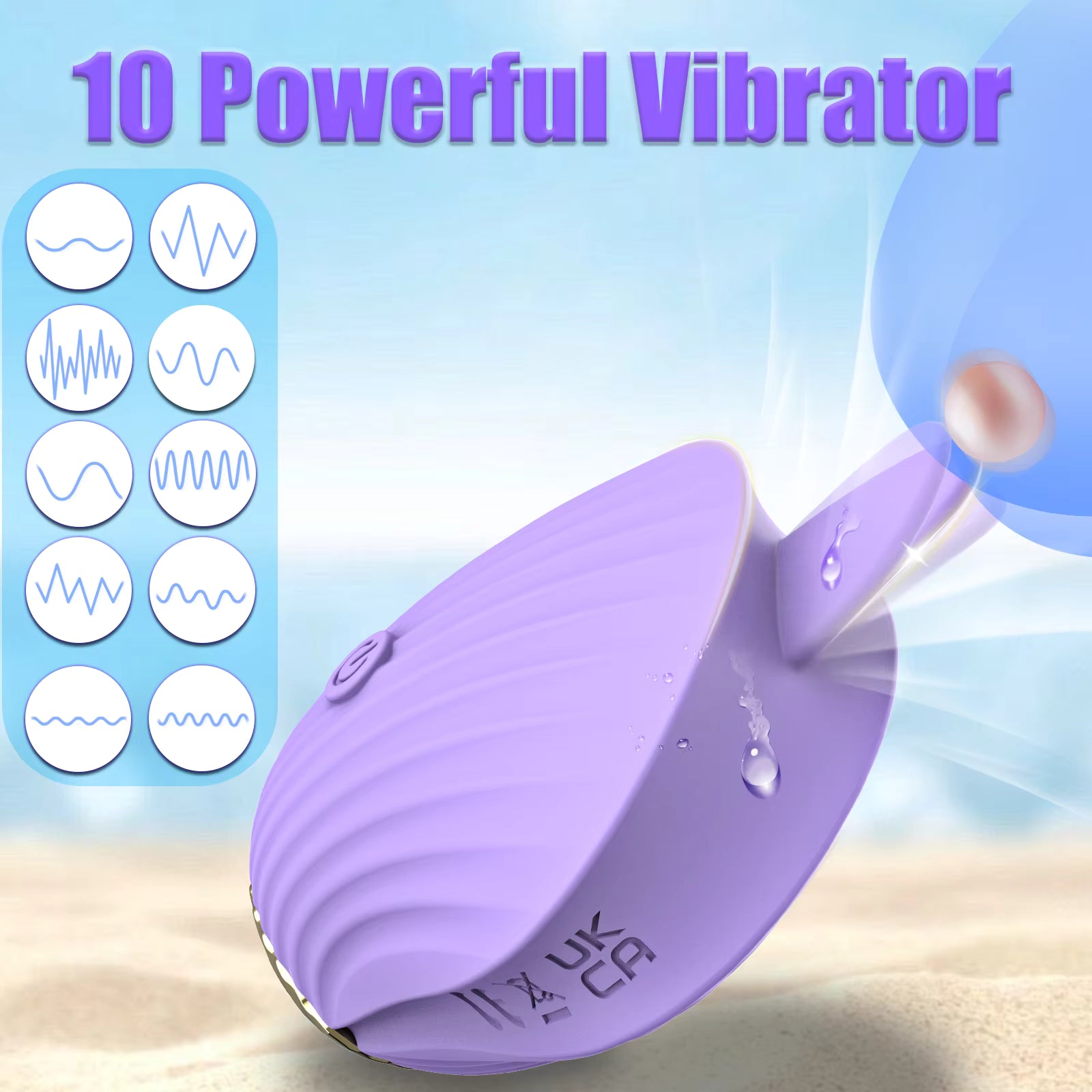 Clam Shell Vibrator Licking Tongue 10 Modes