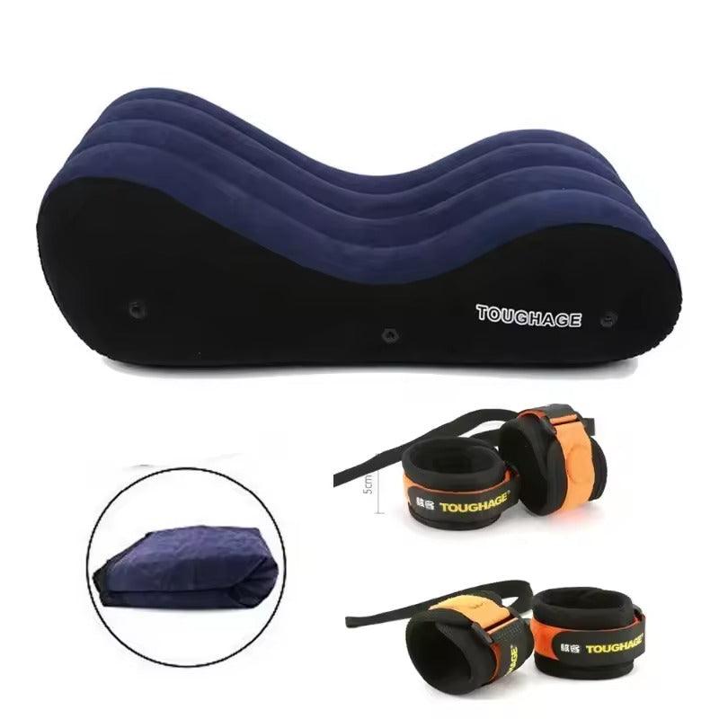 Inflatable Sex Pillow with Hole || Cushion Insert Plug || Couples Aid Furniture for BDSM || Toughage Bed Bedroom Pillow || PVC & Cashmere