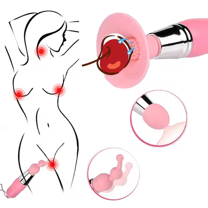 Vibrator with Sucker for Clitoral Stimulation