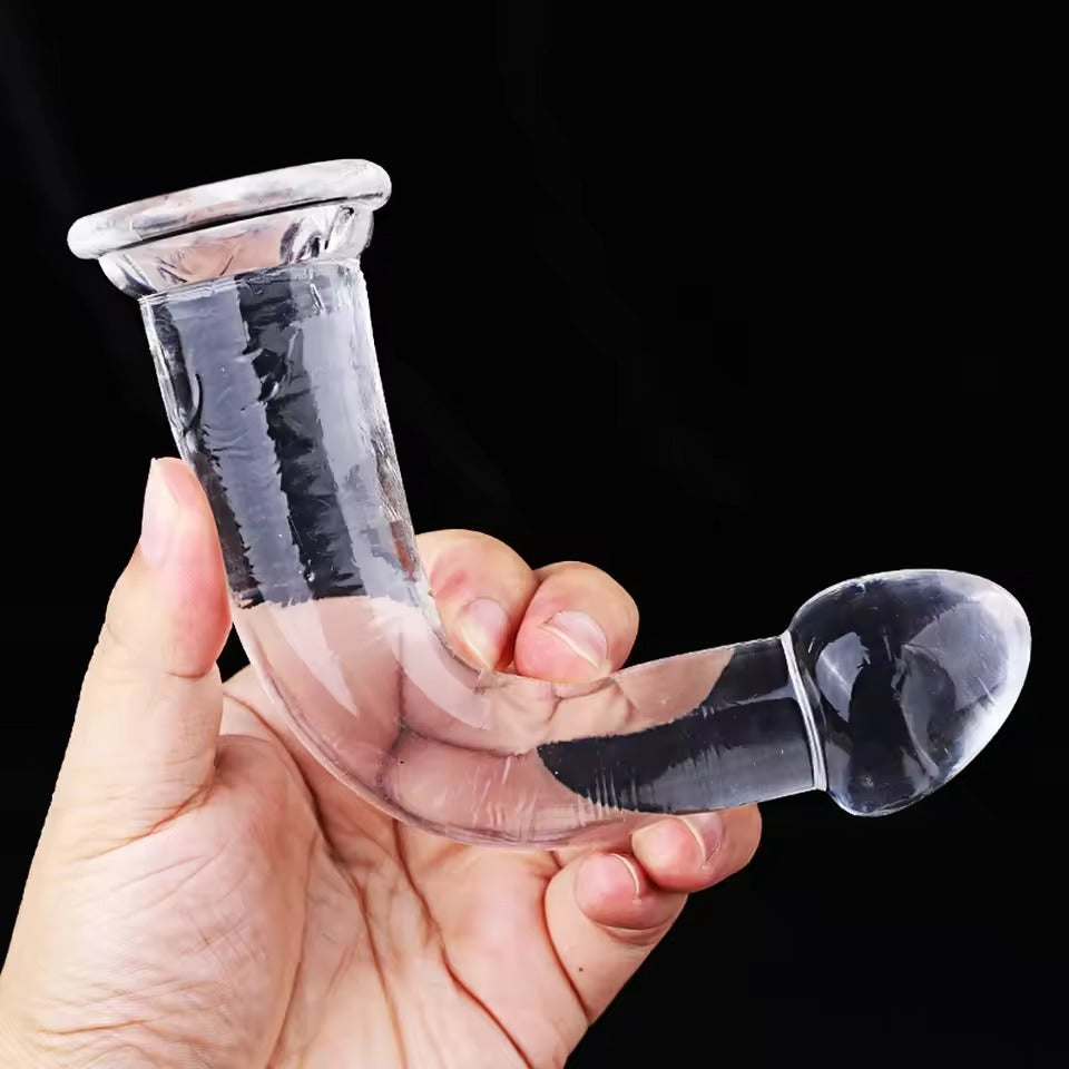 Clear Silicone Dildo with Suction Cup - 3 Sizes