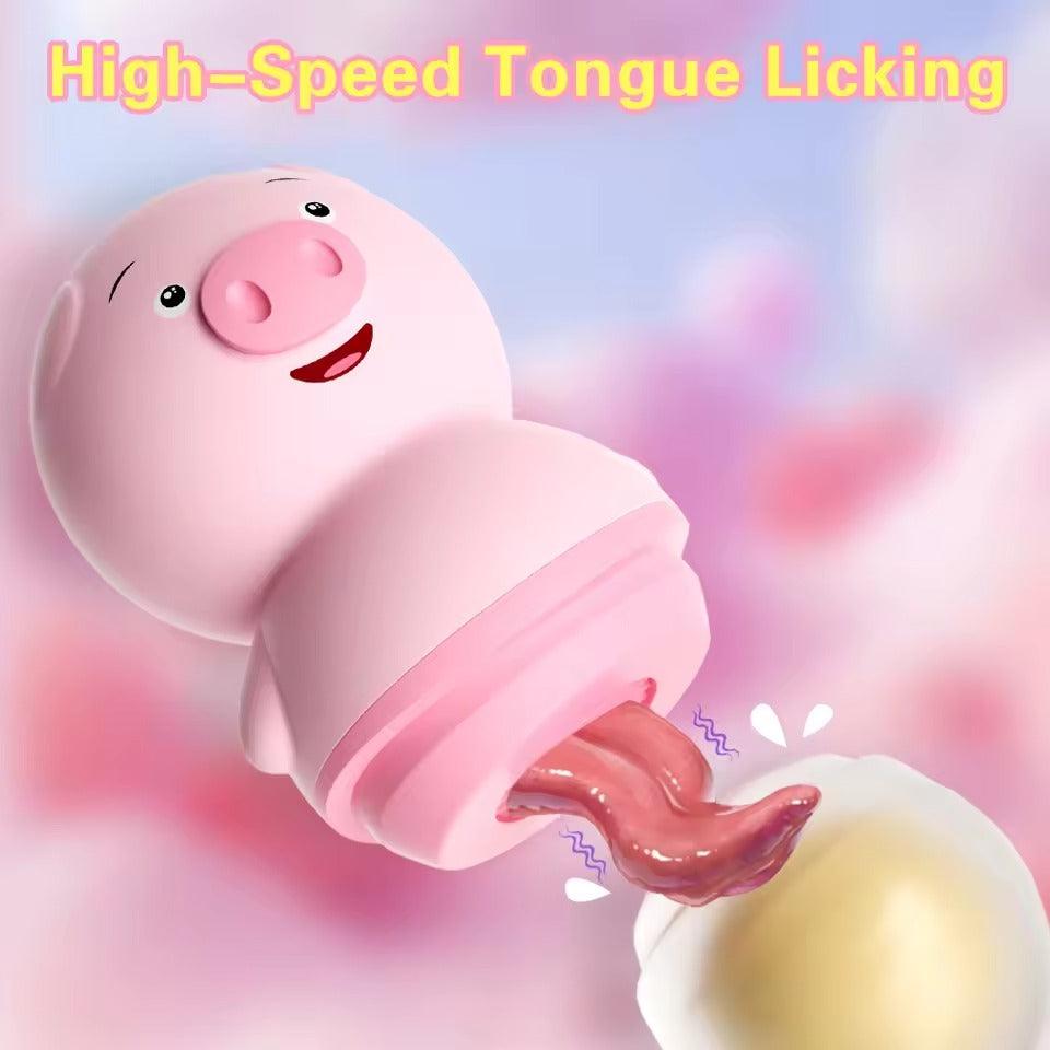 Licking Sucking Pocket Pig Vibrator