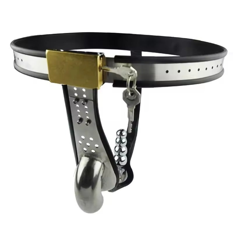 Steel Chastity Belt for BDSM, Kink & Plus Size Lingerie Play Gay Men