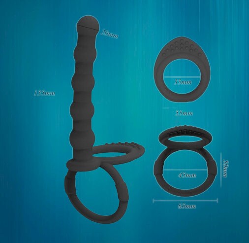 Handcrafted Dual Penetration Anal Plug Set || Silicone Dildo Butt Plug || G-Spot & Anal Beads Stimulator || Versatile Sex Toy for Couples