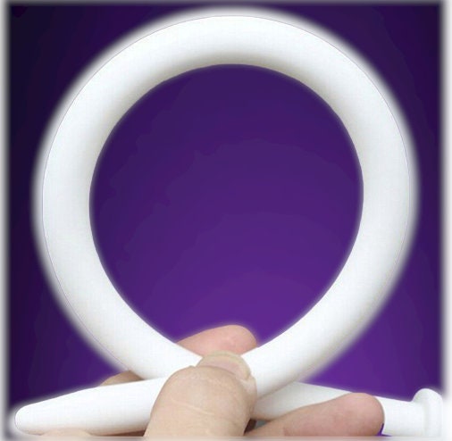 White Silicone Urethral Sounding Plug || Male Long Dilator for BDSM Stretching || Multiple Diameters || LGBT Gay Queer Pride || Urethrae