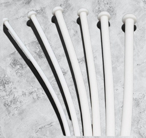 White Silicone Urethral Sounding Plug || Male Long Dilator for BDSM Stretching || Multiple Diameters || LGBT Gay Queer Pride || Urethrae