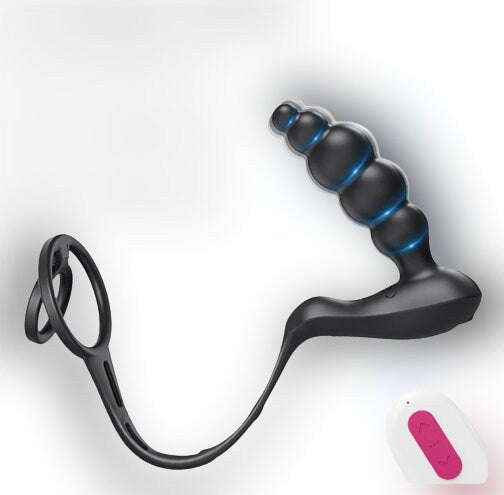 Wireless Remote Anal Butt Plug Vibrator || Prostate Massager for Men & Women || Gay Anal Plug with Dual Rings || Adult Buttplug Toy Gay LGBT