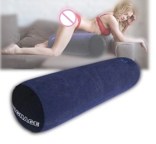 Vibrator Holder Sex Pillow || Inflatable Cylinder Cushion Wedge Dildo Hole || Love Position Aid for Couples || Comfortable Bedroom Furniture