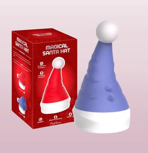 Festive Christmas Hat Dildo Vibrator || Dual G-Spot Clitoral Stimulation || Discreet & Portable Adult Toy || Perfect Couples Holiday Gift