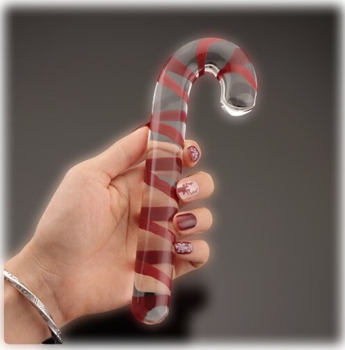 Christmas Candy Cane Glass Anal Plug || Festive Dildo Massager || Vaginal & Anal Stimulation || Adult Butt Plug Gay Intimate Exploration