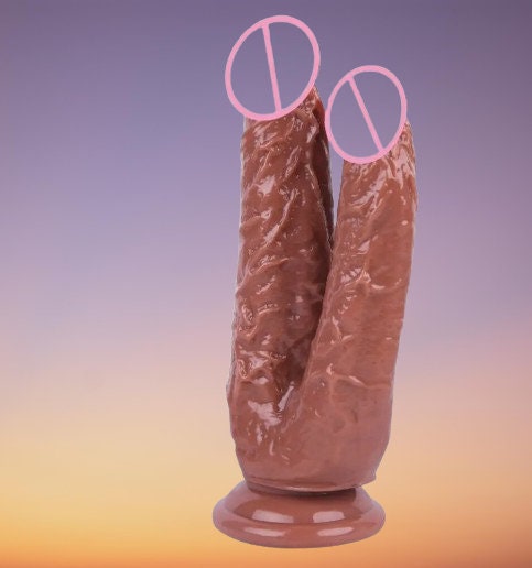 Dual-Purpose Realistic Dildo || Real Foreskin || Anal Vaginal Play || Lesbian & Couples Toy || 4 Diff Skin Tones | 21cm x 4cm and 18cm x 3cm