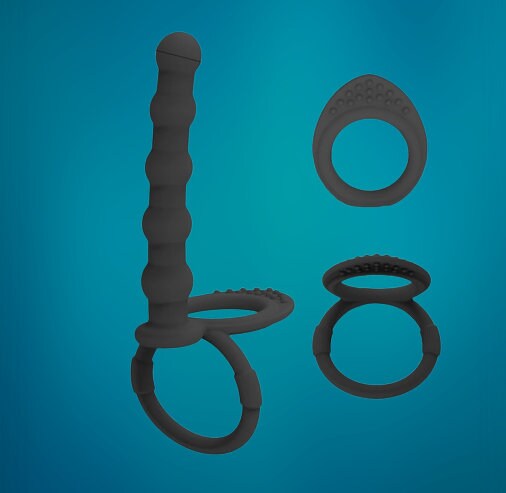 Dual Penetration Anal Plug and Dildo Set
