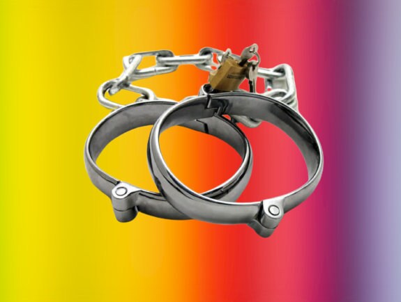 Handcrafted Metal Handcuffs & Ankle Cuffs Set || Chrome Locking Restraint Bondage Slave Torture Kit || Chain n Latch Locks | Sex Fetish BDSM