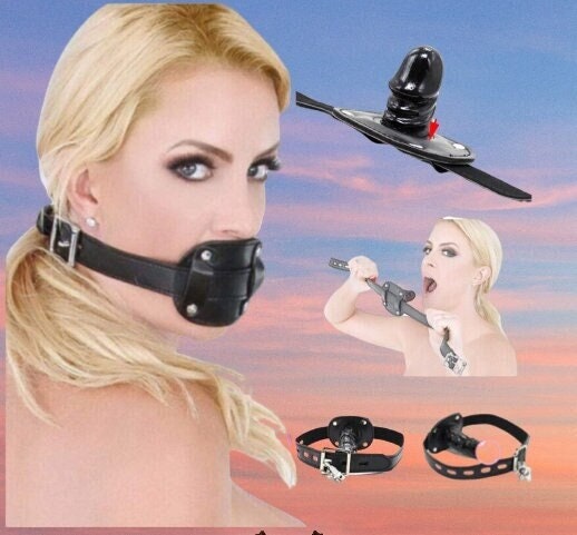 Silicone Oral Plug Gag 5cm or 10cm || Open Mouth Bondage Belt || Adult Harness for Roleplay || Two Colours || BDSM Accessory LGBT Kinky