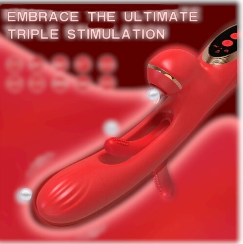 Triple Stimulation Tapping Vibrator for Women || Clitoral Sucker & Rabbit Vibrator || Powerful Female Sex Toy || Clit Flapping Stimulator