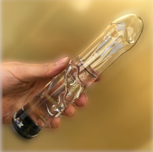 Glass Hollow Water Dildo Plug || Hot/Ice Water Play LGBTQ || Pyrex Penis Cock for BDSM Games || 7.8 Inch Adult Sex Toy || Temperature Play