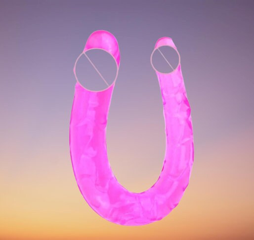 U-Shaped Double Dildo || Flexible Soft Silicone || Crystal Clear Dual-End for Vaginal Anal Play || Lesbian Double Dildos | Discreet Sex Toys