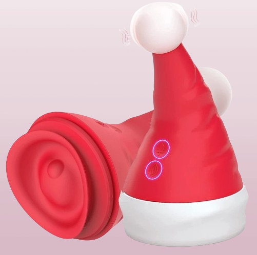 Festive Christmas Hat Dildo Vibrator || Dual G-Spot Clitoral Stimulation || Discreet & Portable Adult Toy || Perfect Couples Holiday Gift