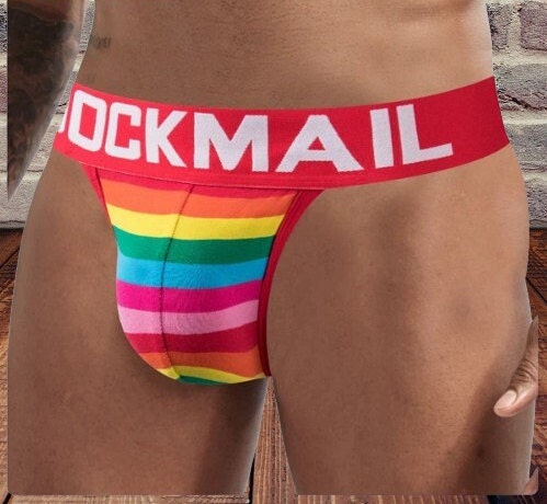 Jockstrap Men's Thong Underwear || Sexy Cotton G-Strings || Breathable String Thong || Gay LGBT Pride Rainbow LGBTQ Queer Sex Bed Bedroom