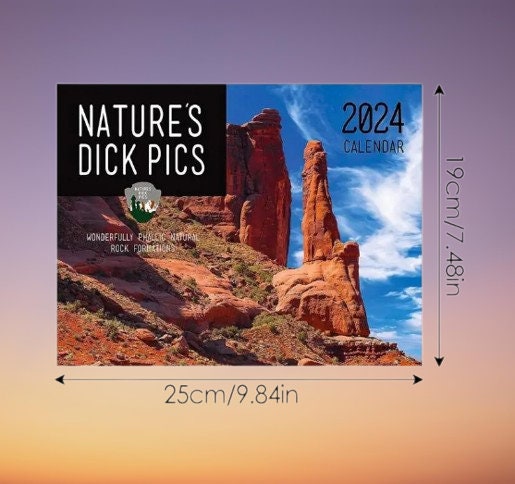 Unique "Nature Dick Pics" 2024 Calendar || Humorous Nature-Themed Wall Calendar || Ideal Christmas & New Year Gift || Funny Natural Cocks