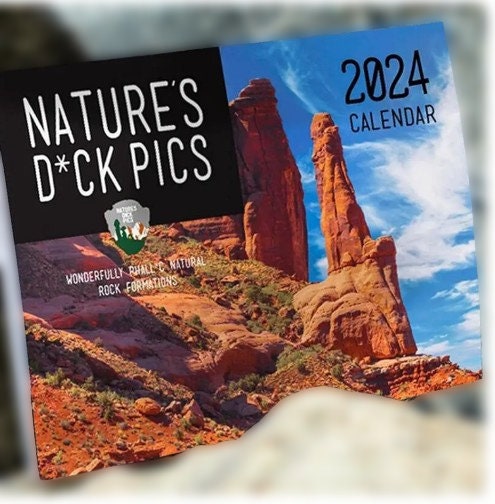 Unique "Nature Dick Pics" 2024 Calendar || Humorous Nature-Themed Wall Calendar || Ideal Christmas & New Year Gift || Funny Natural Cocks