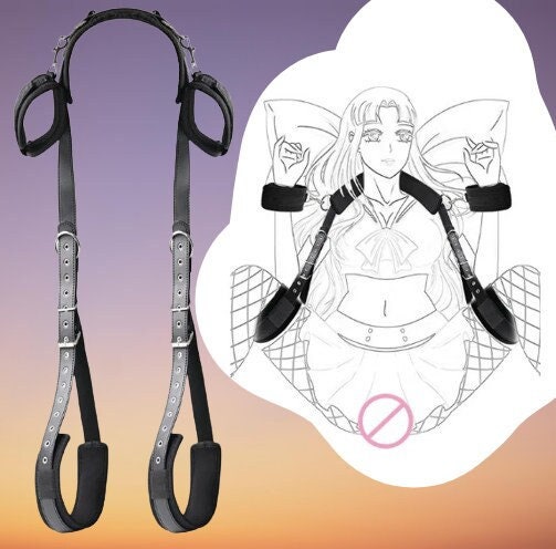 Couples Sex Harness || BDSM Handcuffs Restraints Kit || Open Leg Ankle Cuffs || SM Bondage Bed Straps || Adjustable Slave Erotic Bedroom