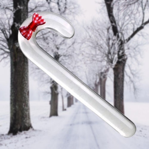 Christmas Candy Cane Glass Anal Plug || Festive Dildo Massager || Vaginal & Anal Stimulation || Adult Butt Plug Gay Intimate Exploration