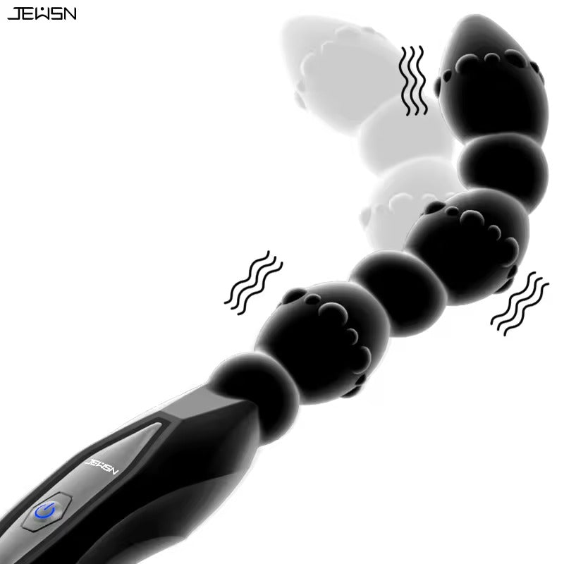 10 Speed Flexible Anal Beads Vibrator for Men Prostate Masturbator Massage Couples Sex Toys Butt Plug Stimulator USB Charge