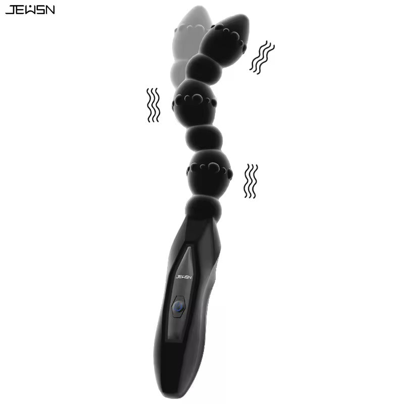 10 Speed Flexible Anal Beads Vibrator for Men Prostate Masturbator Massage Couples Sex Toys Butt Plug Stimulator USB Charge
