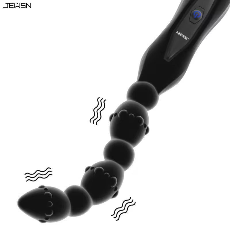 10 Speed Flexible Anal Beads Vibrator for Men Prostate Masturbator Massage Couples Sex Toys Butt Plug Stimulator USB Charge