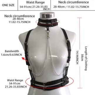 PU Leather Body Harness - view 10
