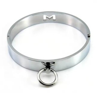 Steel Slave Collar for BDSM, Crossdressing & Plus Size Lingerie Play