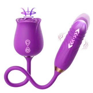 3-in-1 Rose Vibrator with Clit Sucker