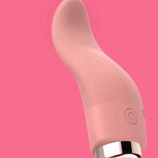 Double tongue licking vibrator with metal base