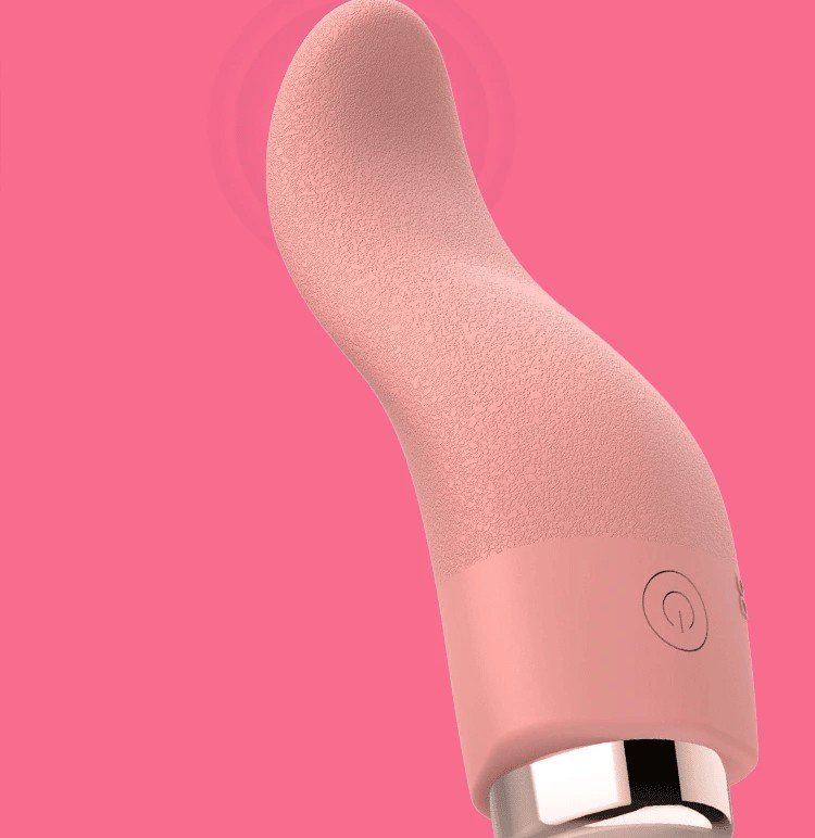 Double tongue licking vibrator with metal base