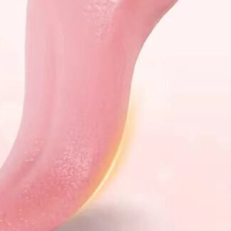 Multi-mode tongue vibrator in soft pink silicone